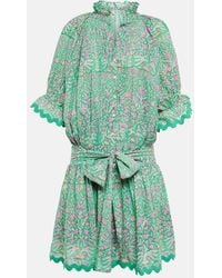 Juliet Dunn - Floral Cotton Poplin Shirt Dress - Lyst