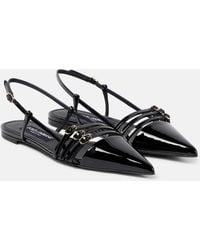 Dolce & Gabbana - Leather Slingback Flat - Lyst