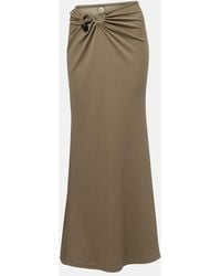 Christopher Esber - Embellished Ruched Jersey Maxi Skirt - Lyst
