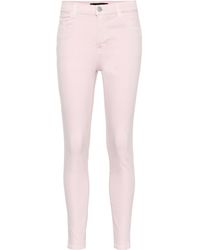 J Brand High-Rise Skinny Jeans Alana - Pink