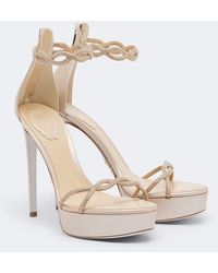 Rene Caovilla - Margot Embellished Platform Sandals - Lyst
