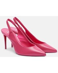 Christian Louboutin - Sporty Kate 85 Leather Slingback Pumps - Lyst