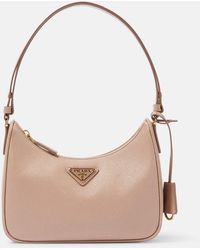 Prada - Schultertasche Re-Edition Mini Aus Leder - Lyst