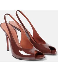 AMINA MUADDI - Kristina Sling 105 Leather Slingback Pumps - Lyst