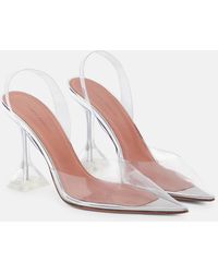 AMINA MUADDI - Holli Glass Pvc Slingback Pumps - Lyst