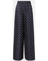Tory Burch - Paisley Jacquard Wide-Leg Pants - Lyst