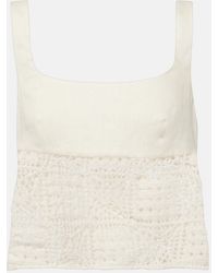 SIR. - Rayure Linen Crop Top - Lyst