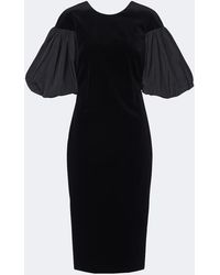 Max Mara - Cotton Velvet Midi Dress - Lyst