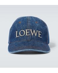 Loewe - Logo Denim Baseball Cap - Lyst