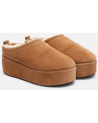 Balenciaga - Alaska Suede Platform Mules - Lyst