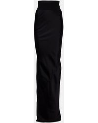 Rick Owens - Coda Draped Satin Maxi Skirt - Lyst