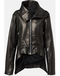 Rick Owens - Asymmetric Leather Jacket - Lyst
