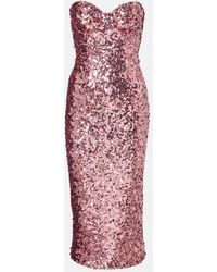 Dolce & Gabbana - Sequined Bustier Dress - Lyst