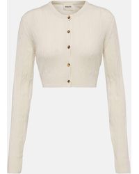 Khaite - The Alaska Cropped Cashmere Cardigan - Lyst