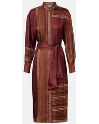 Max Mara - Pietre Printed Silk Wrap Dress - Lyst