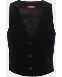 Max Mara - Elegante Cotton Velvet Vest - Lyst