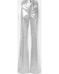 STAUD - Chisel Faux Leather Straight-Leg Pants - Lyst