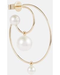 Sophie Bille Brahe - Bain Perle 14-karat Gold Pearl Single Hoop Earring - Lyst