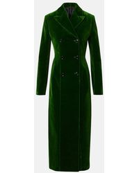 Alaïa - Double-Breasted Cotton Velvet Coat - Lyst