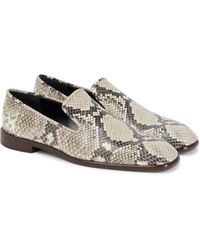 Victoria Beckham - Hanna Snake-print Leather Loafers - Lyst