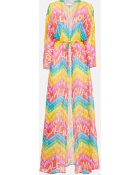 Valentino - Logo Cotton-blend Beach Cover-up - Lyst