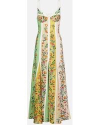 FARM Rio - Robe Longue En Lin Melange A Fleurs - Lyst