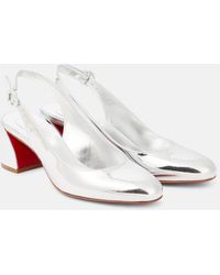 Christian Louboutin - So Jane Sling Metallic Leather Slingback Pumps - Lyst