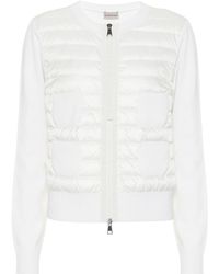 Moncler Quilted Down Cardigan - White