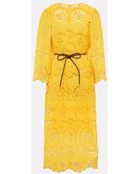 Zimmermann - Abito Midi Pop Con Ricamo - Lyst