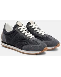 TOTEME - Suede-Trimmed Sneakers - Lyst