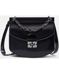 Ganni - Bolso Cruzado Apo-G Small De Piel Sintetica - Lyst