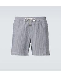 Sunspel - Striped Swim Trunks - Lyst