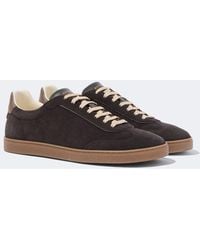 Brunello Cucinelli - Leather-Trimmed Suede Sneakers - Lyst