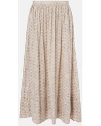 Polo Ralph Lauren - Floral Cotton Midi Skirt - Lyst