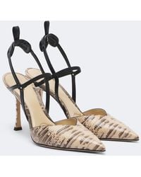 Fendi - Colibri Snake-Effect Leather Slingback Pumps - Lyst