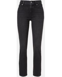 FRAME - Borrowed Cropped Straight Jeans - Lyst