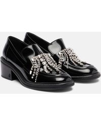 Jimmy Choo - Tylor Embellished Leather Loafer Pumps - Lyst