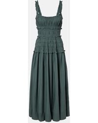 Doen - Marianne Ruffled Cotton Poplin Midi Dress - Lyst