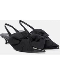 Balenciaga - Bow-detail Leather Slingback Pumps - Lyst