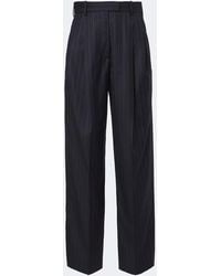 Givenchy - Pinstripe Pleated Wool Wide-Leg Pants - Lyst