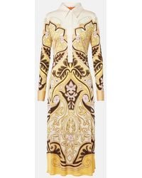 La DoubleJ - Perry Printed Midi Dress - Lyst