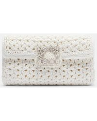 Roger Vivier - Jeu De Fille Embellished Crochet Clutch - Lyst