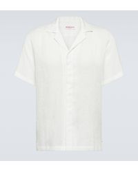 Orlebar Brown - Maitan Linen Bowling Shirt - Lyst
