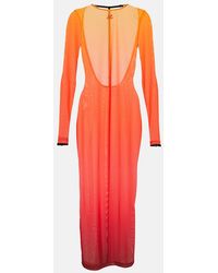 Courreges - Gradient Semi-Sheer Midi Dress - Lyst