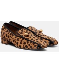 Herbert Levine - Showtime Leopard-Print Calf Hair Loafer Pumps - Lyst