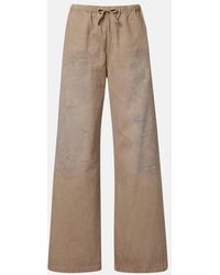 Acne Studios - Cotton Twill Wide-Leg Pants - Lyst