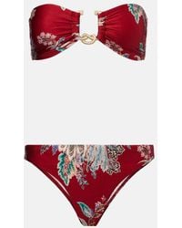 Zimmermann - Rhiannon Paisley Bikini - Lyst