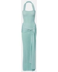 AYA MUSE - Knitted Lame Maxi Dress - Lyst