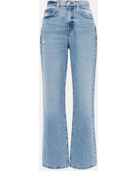 FRAME - Le Jane Ankle High-Rise Straight Jeans - Lyst