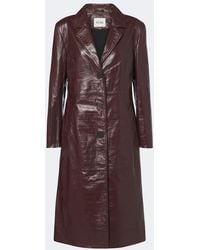 Arma - Aisa Croc-Effect Leather Coat - Lyst